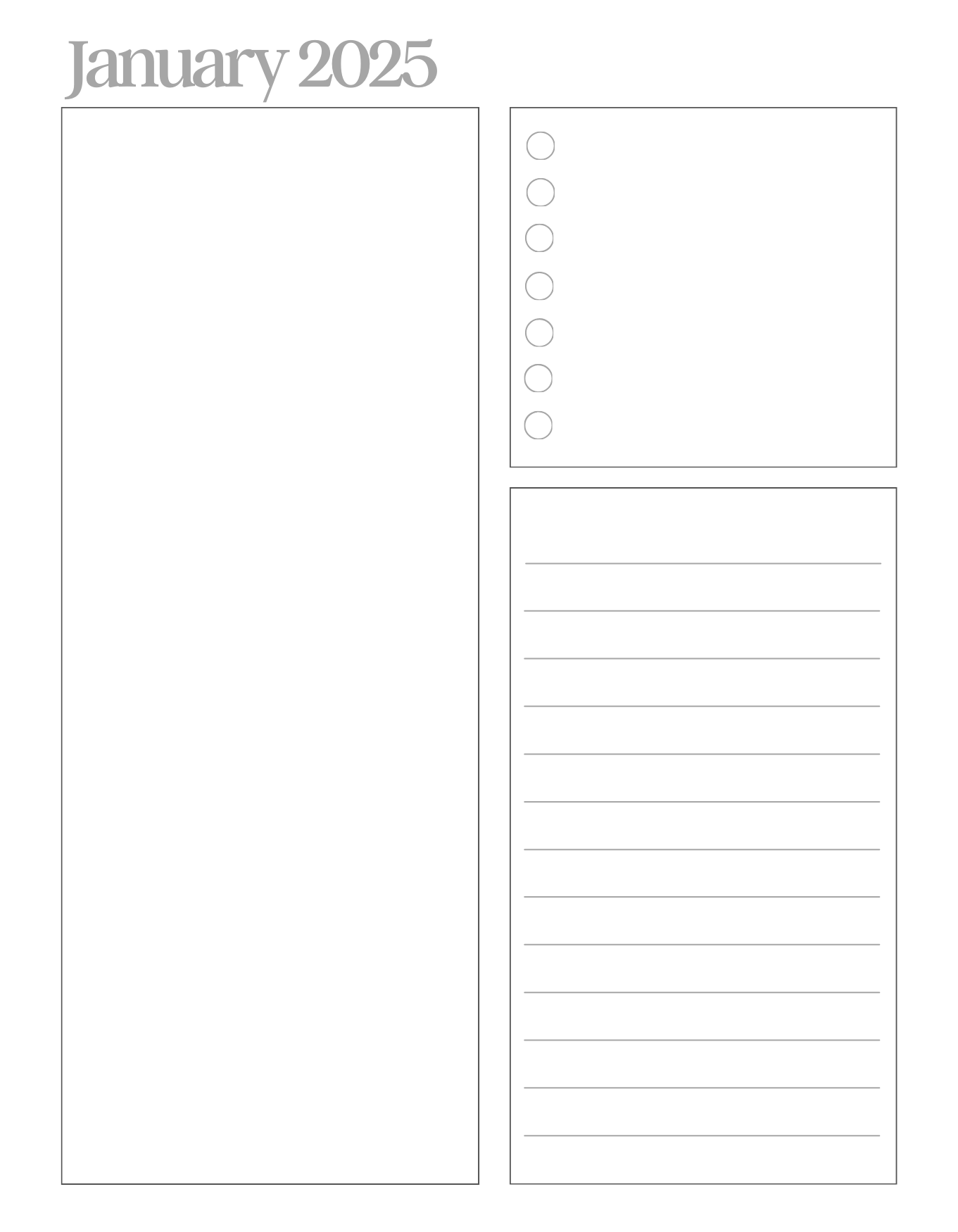 Minimalist Planner: Black Checkered