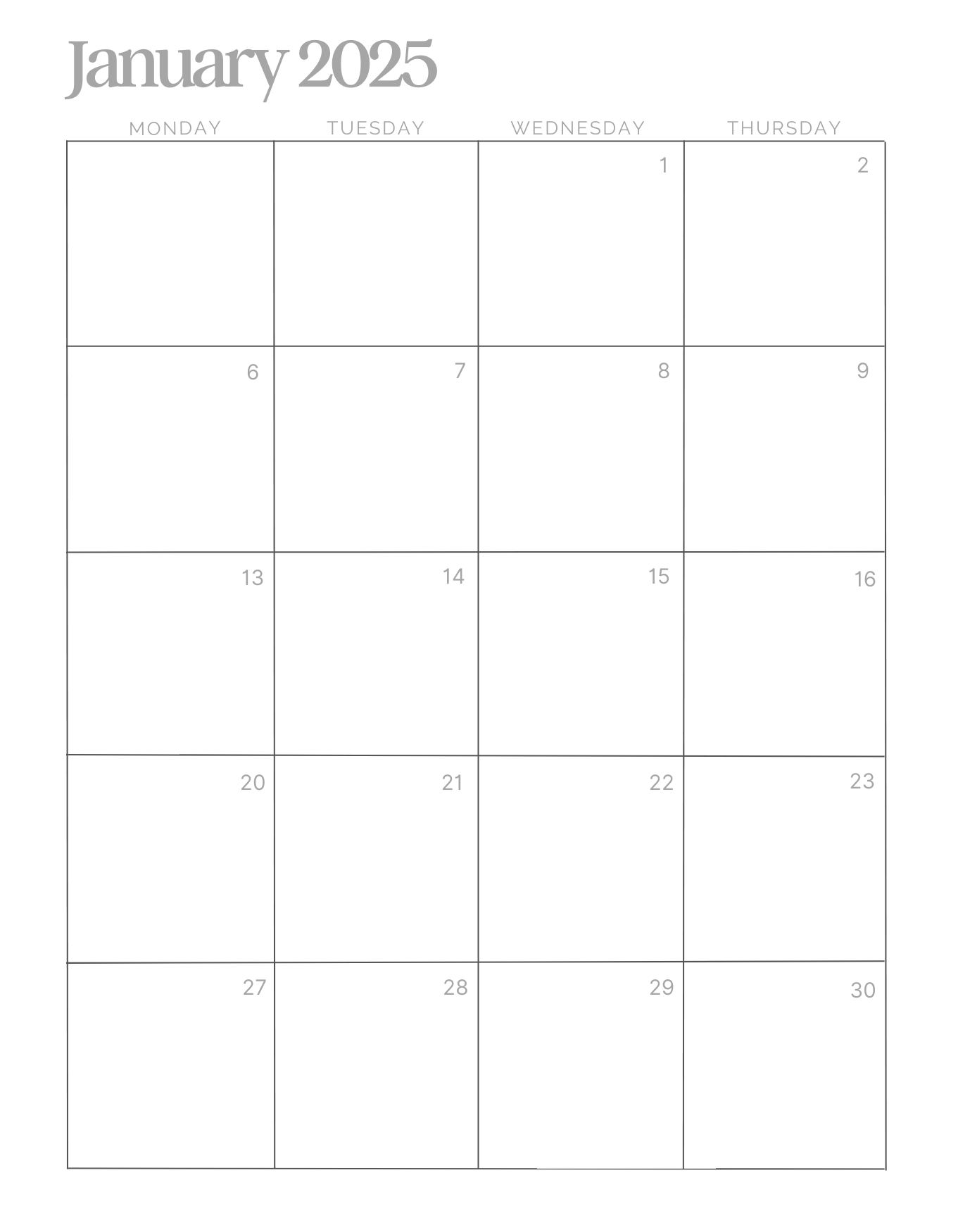 Minimalist Planner: Black Checkered
