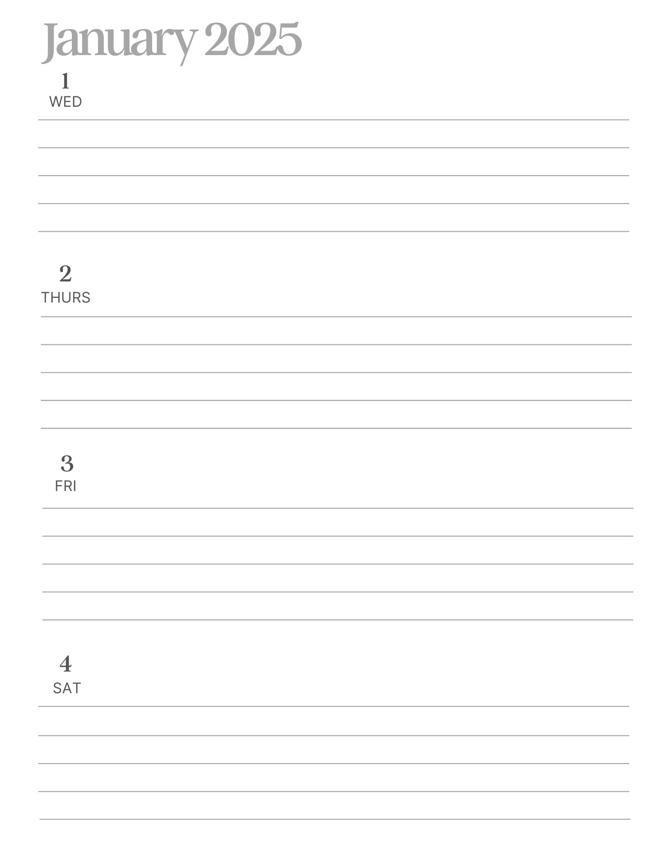 Minimalist Planner: Black Checkered
