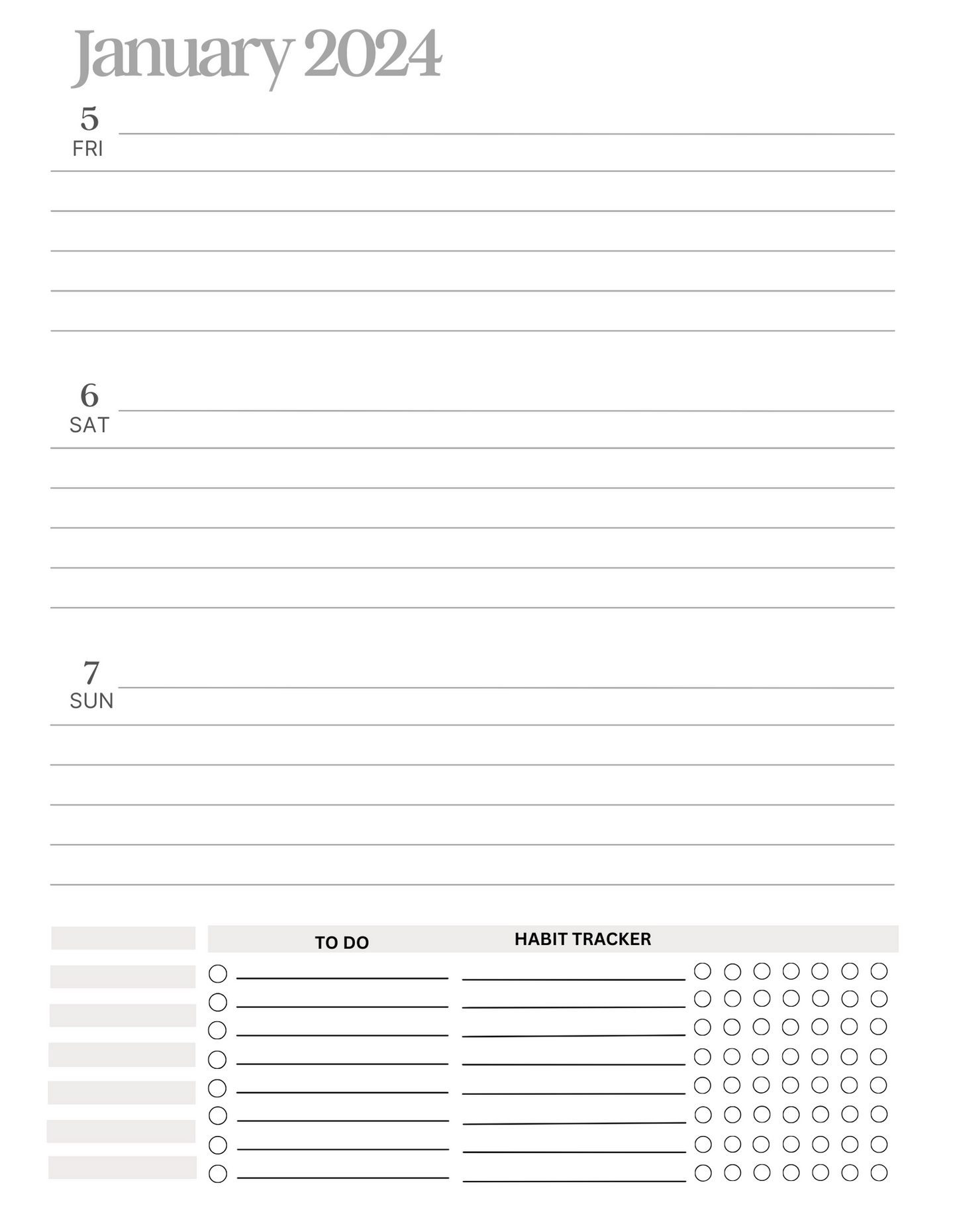 Minimalist Planner: Vibrant Flowers