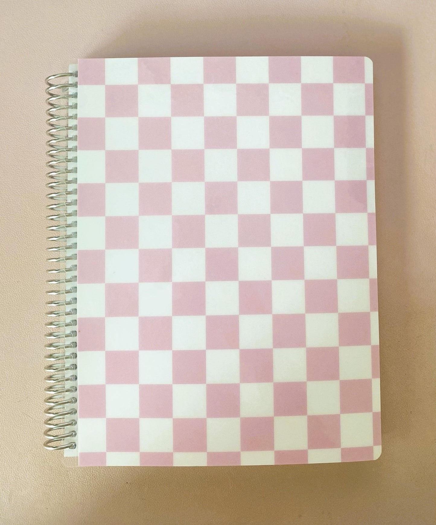Pink Checkered Notebook