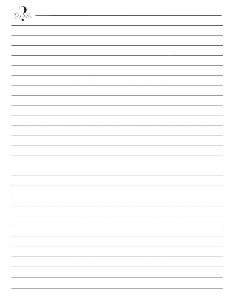 Daily Thoughts Notebook Lined Page
