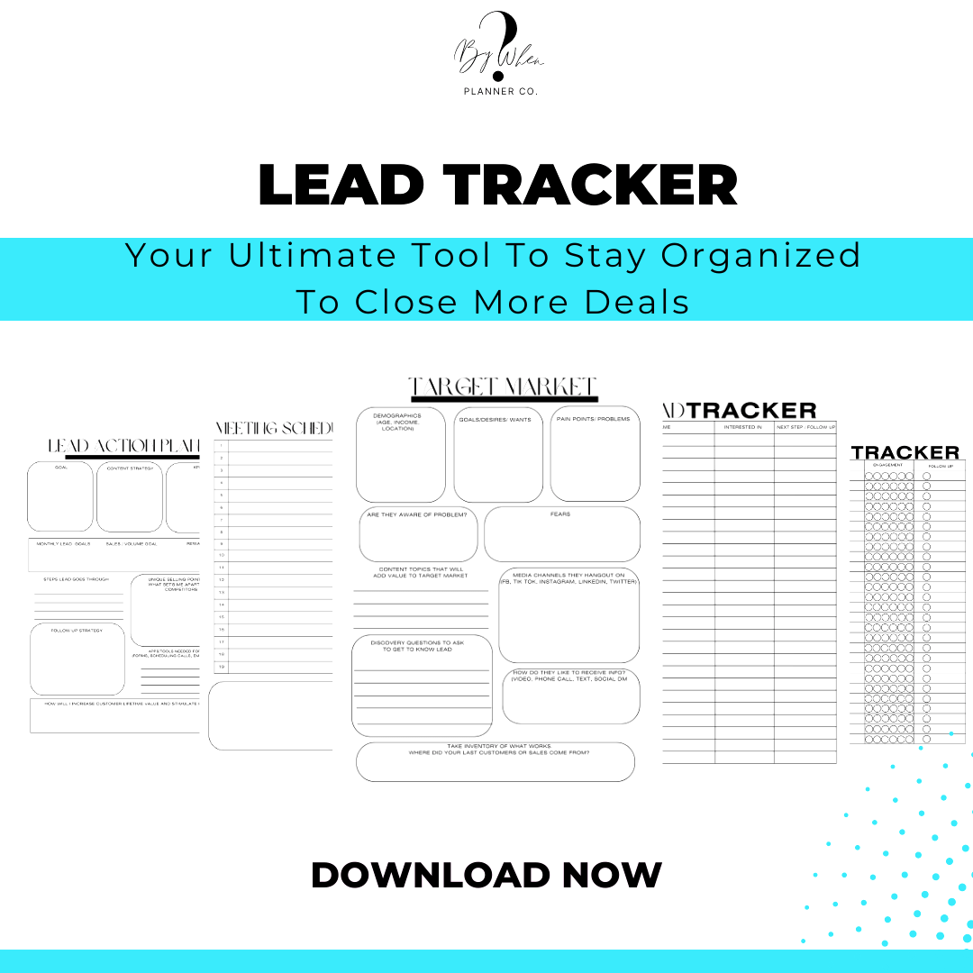 Lead Tracker Digital Sample Pages