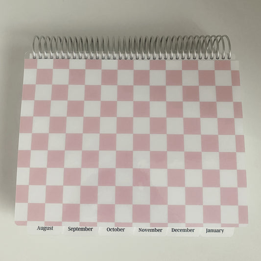 Landscape Planner Pink Checkered Covered