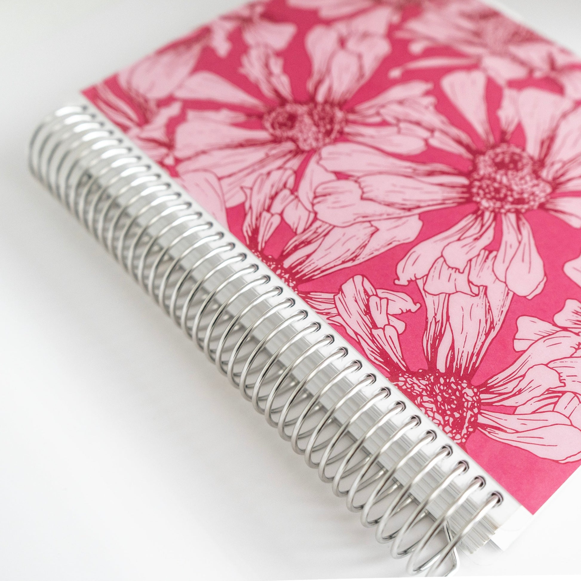 Spiral angle pink floral cover