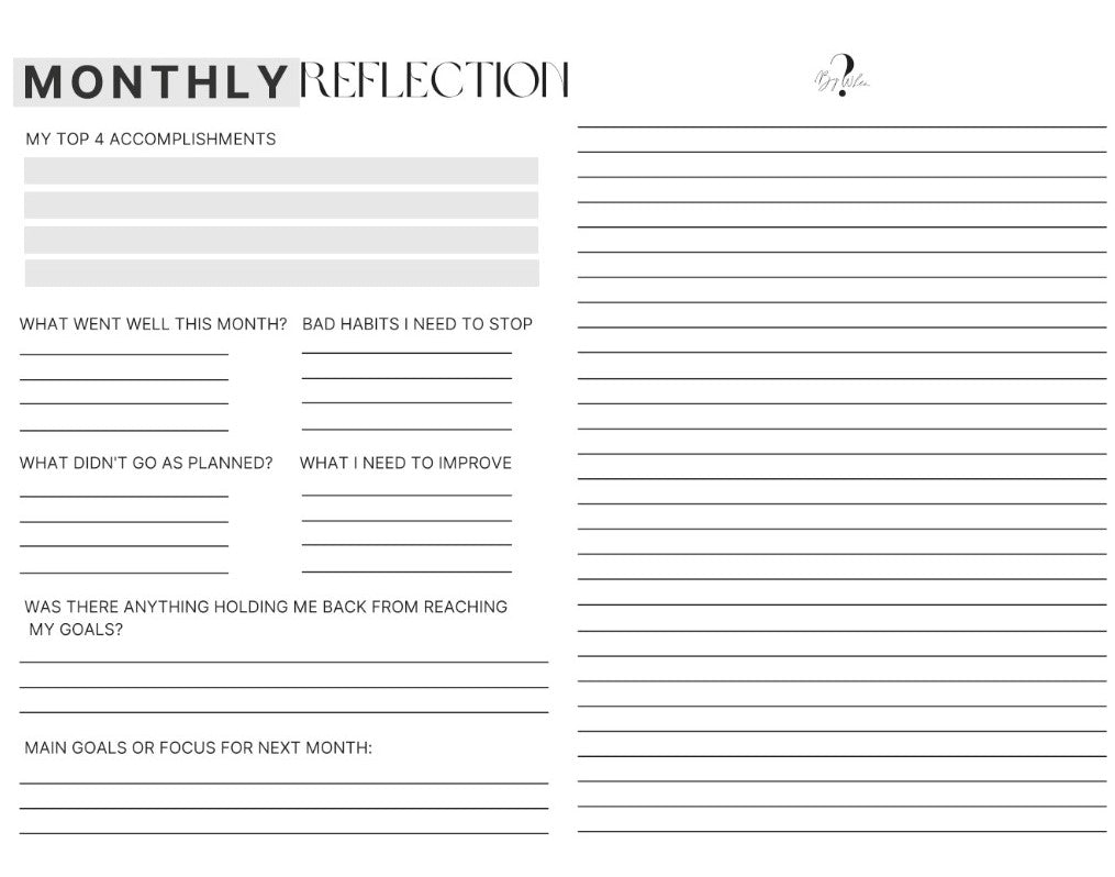Reflection Page