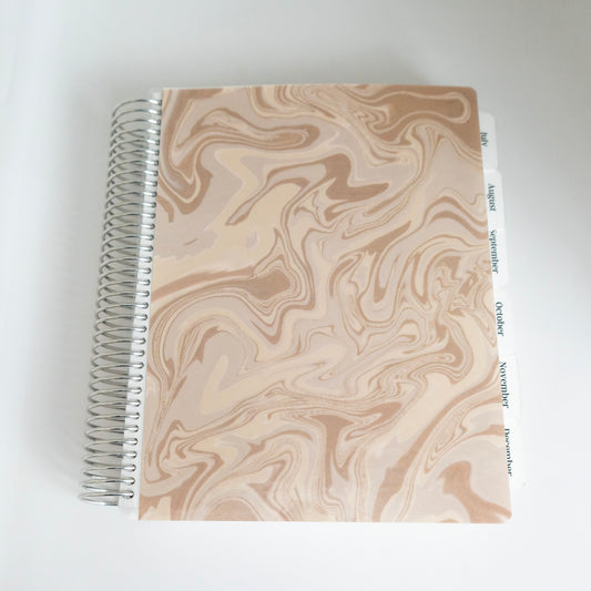 Daily Focus Planner: Tan Swirl