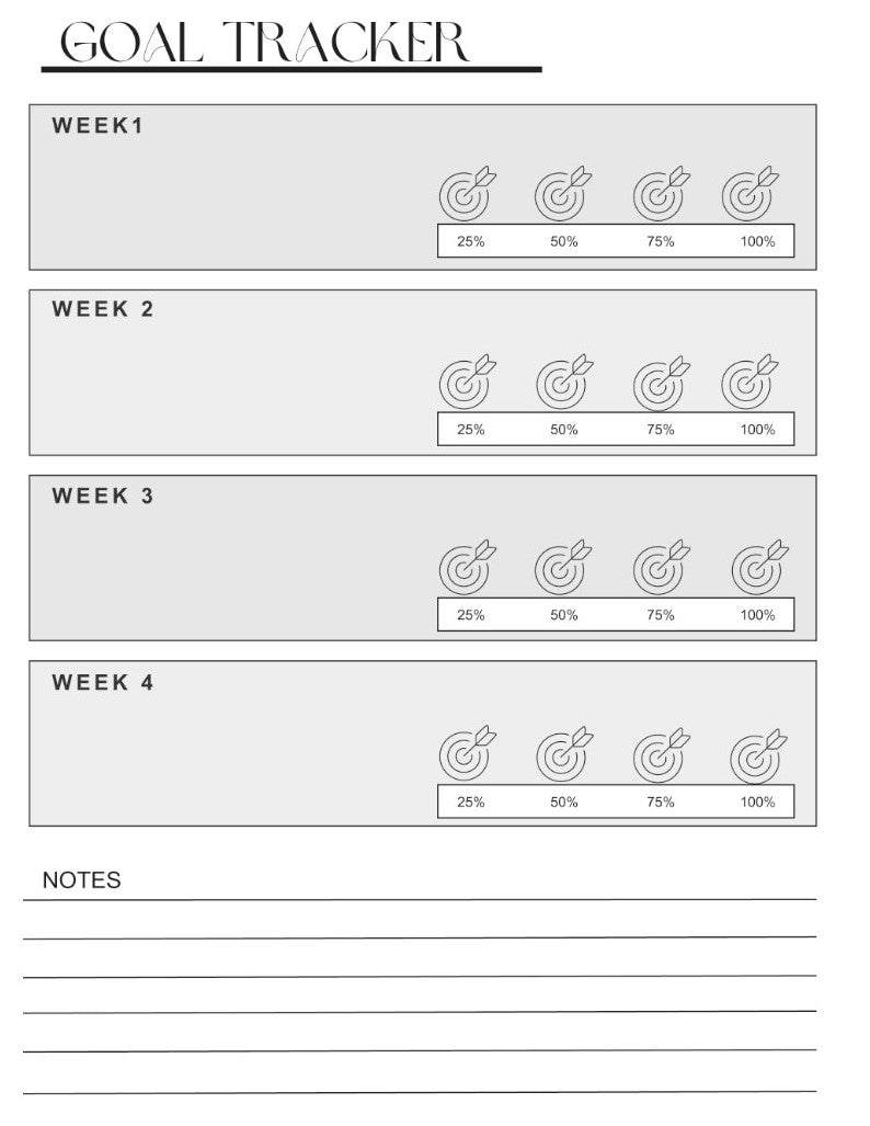 Goal Setting Planner: Grey - By When? Planner Co.