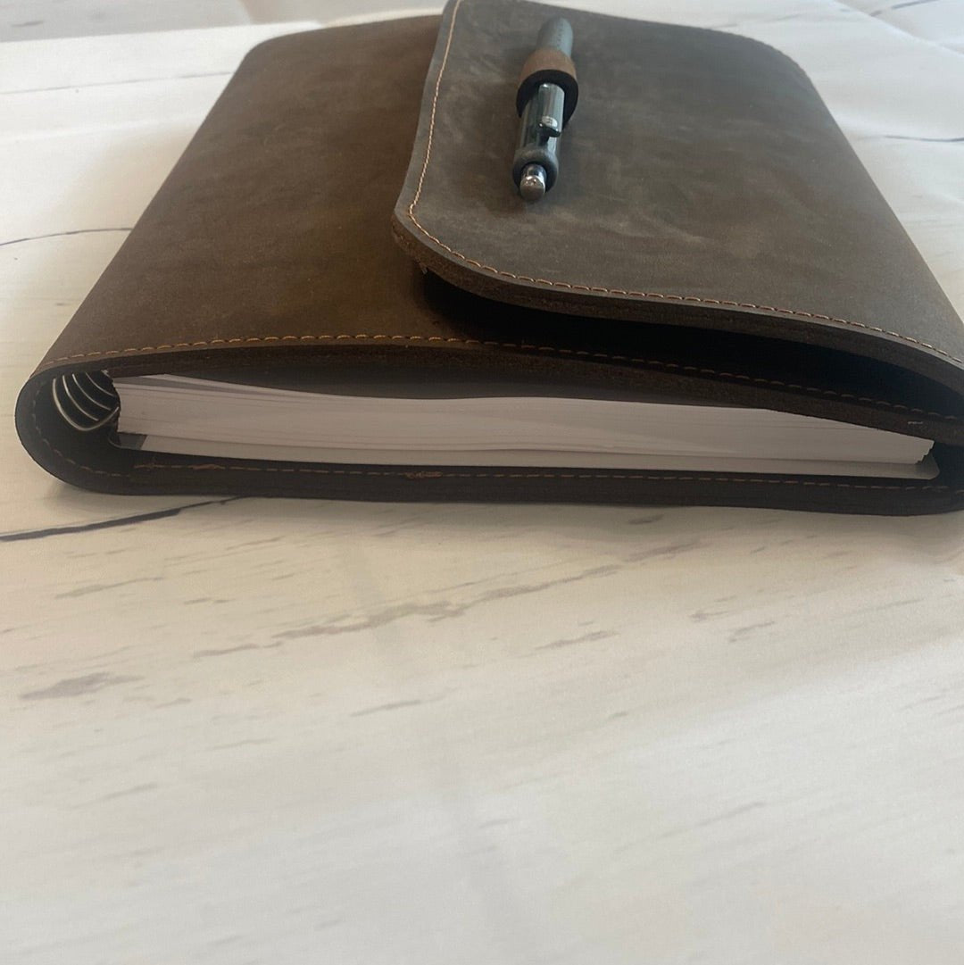 Leather Notebook Folio: Brown - By When? Planner Co.