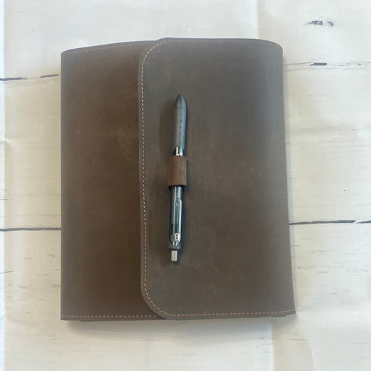 Leather Notebook Folio: Brown - By When? Planner Co.