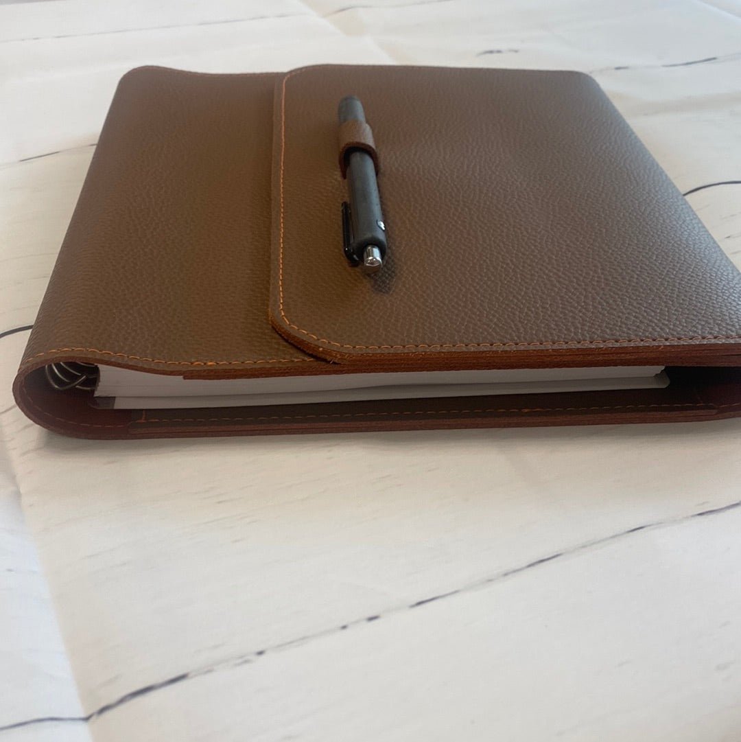 Leather Notebook Folio: Chestnut - By When? Planner Co.