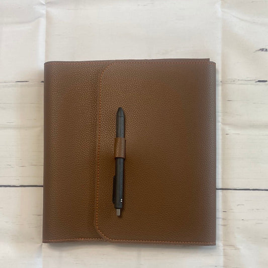 Leather Notebook Folio: Chestnut - By When? Planner Co.
