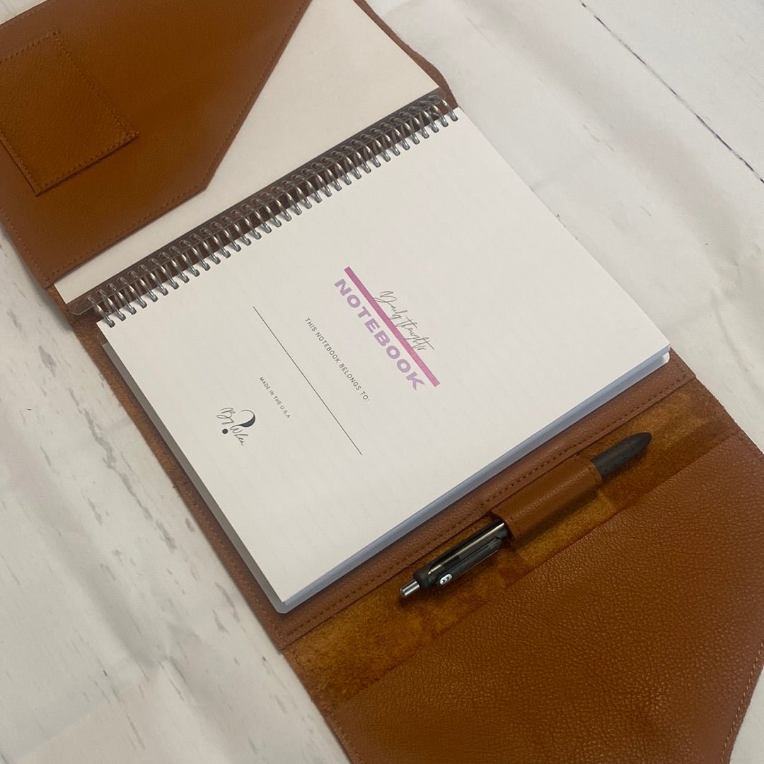 Leather Notebook Folio: Tan - By When? Planner Co.