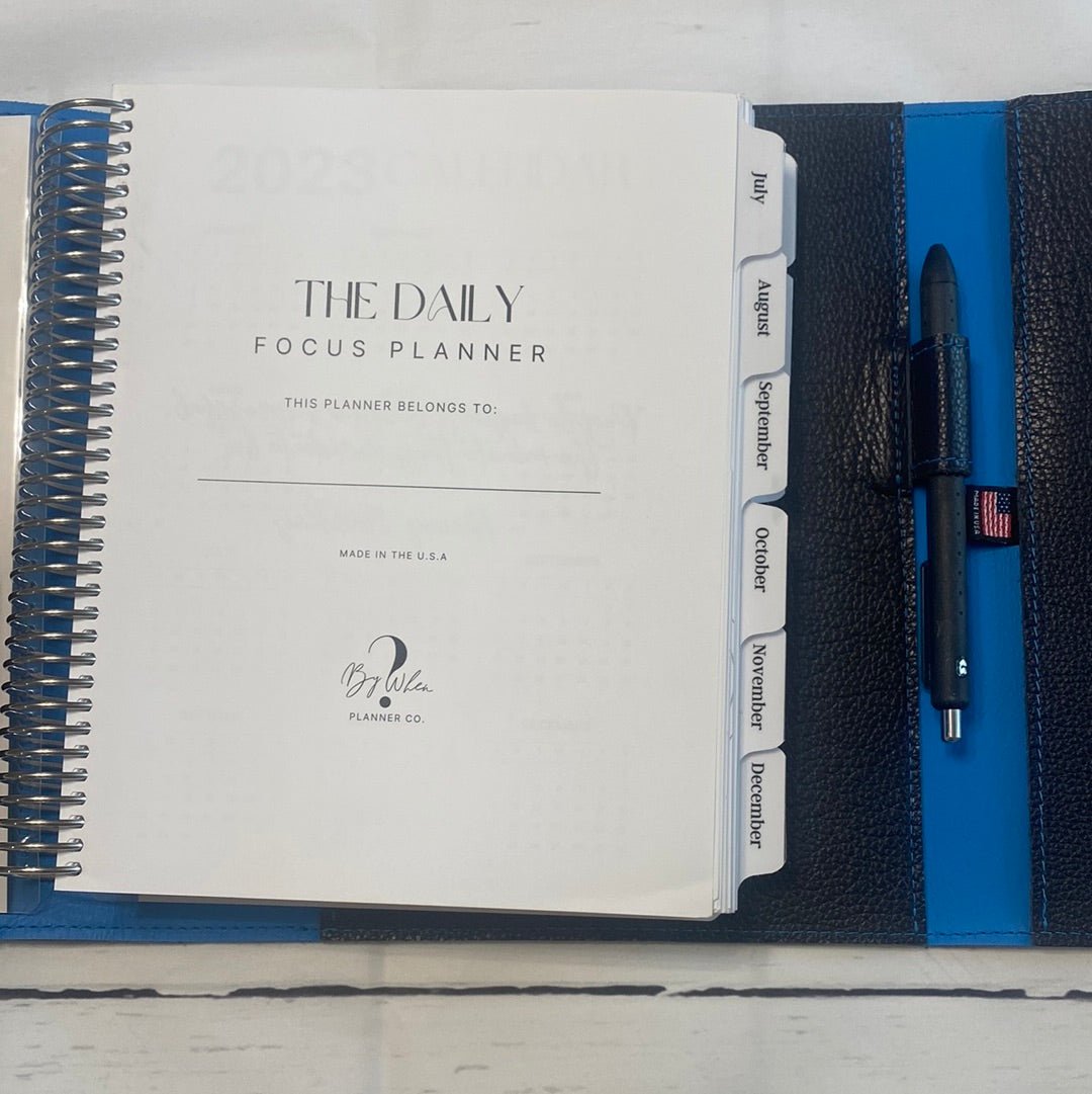 Leather Planner Folio: Black - By When? Planner Co.