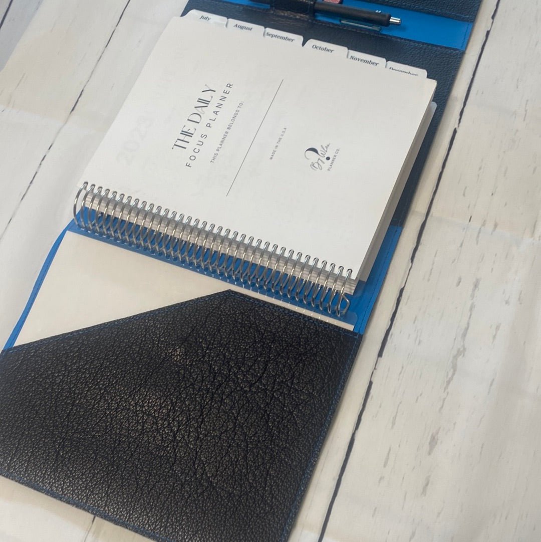 Leather Planner Folio: Black - By When? Planner Co.