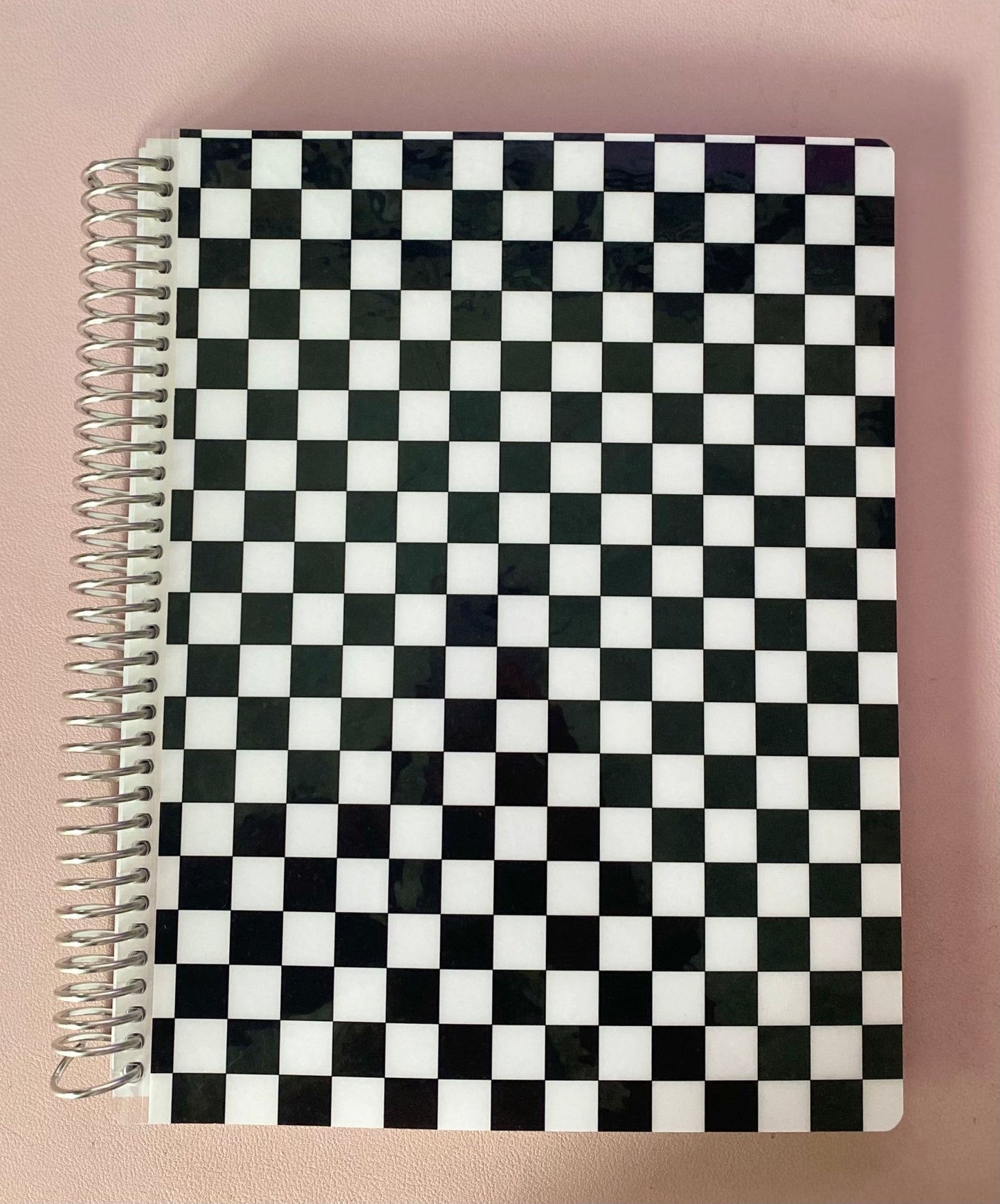 Lined Notebook: Black checkered - By When? Planner Co.