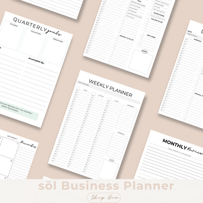 sōl 90 Day Business Planner