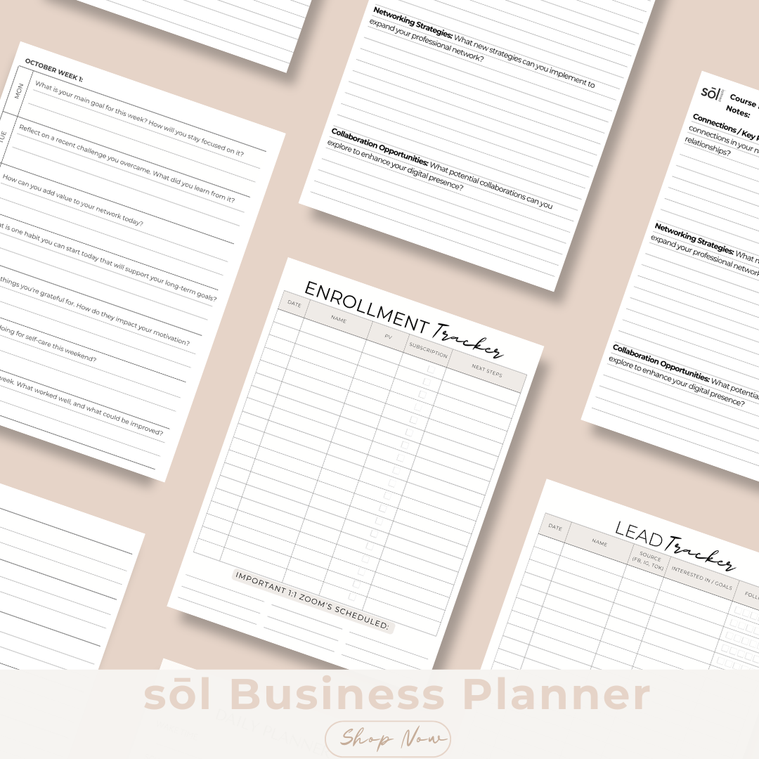 sōl 90 Day Business Planner