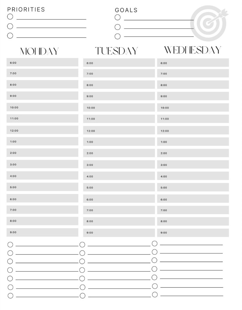 72-Hour Focus Planner: Purple and Gold