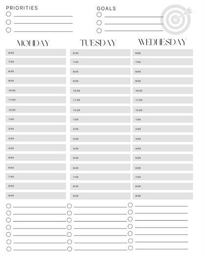 72-Hour Focus Planner: Purple and Gold