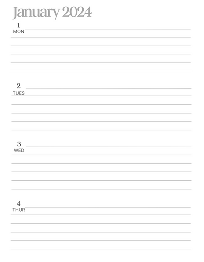 Minimalist Planner: Neutral Swirls