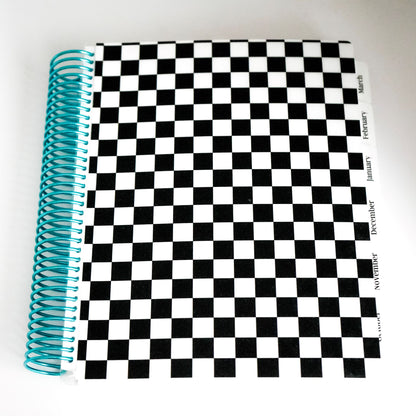 Daily Life Planner: Black Checkered