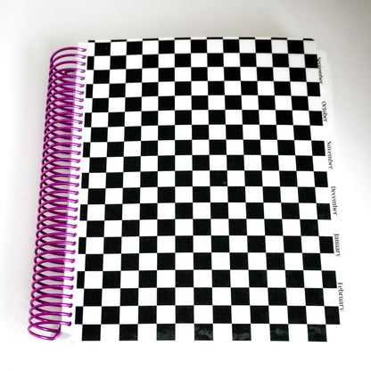 Daily Life Planner: Black Checkered