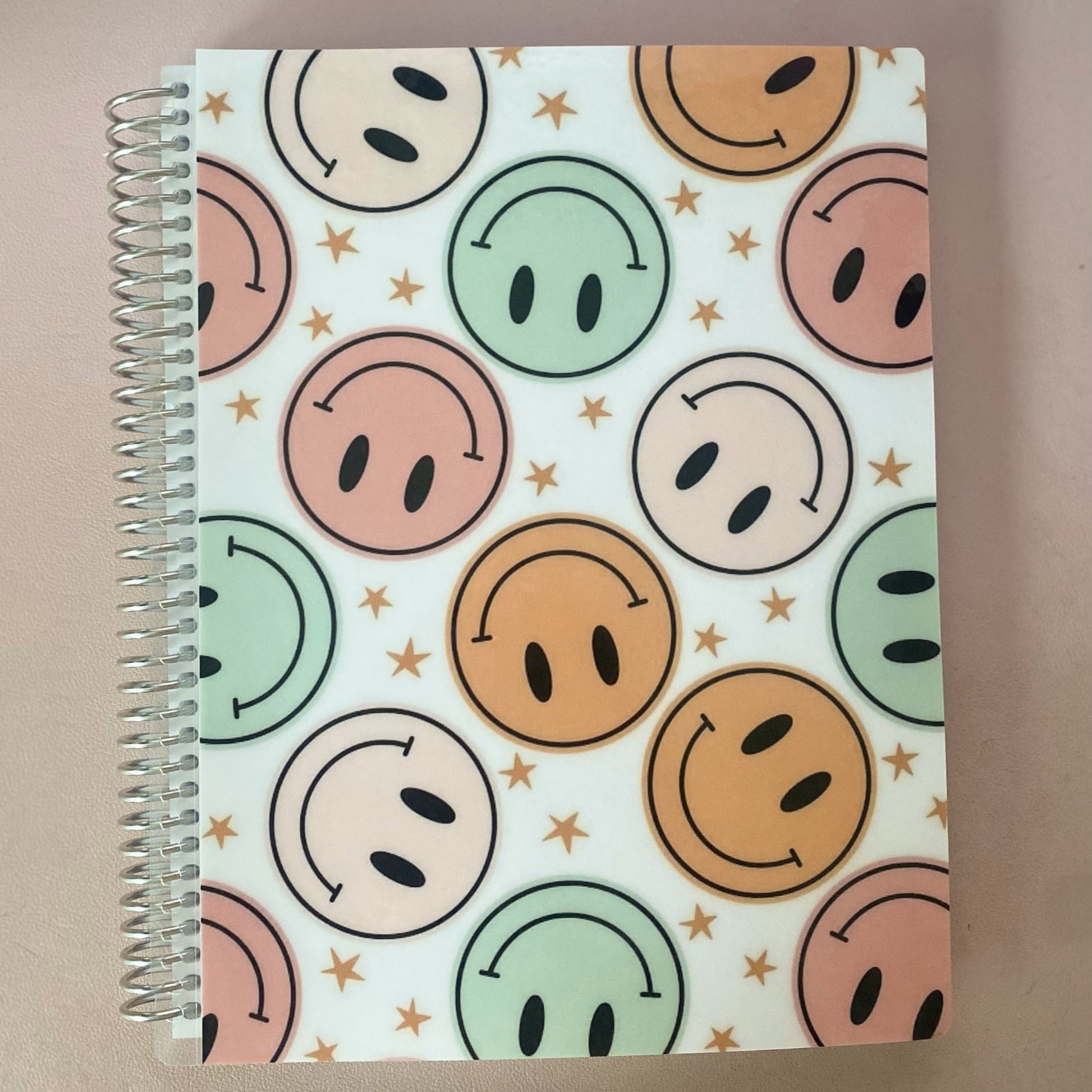 Daily Thoughts Notebook Multi-color Smiley