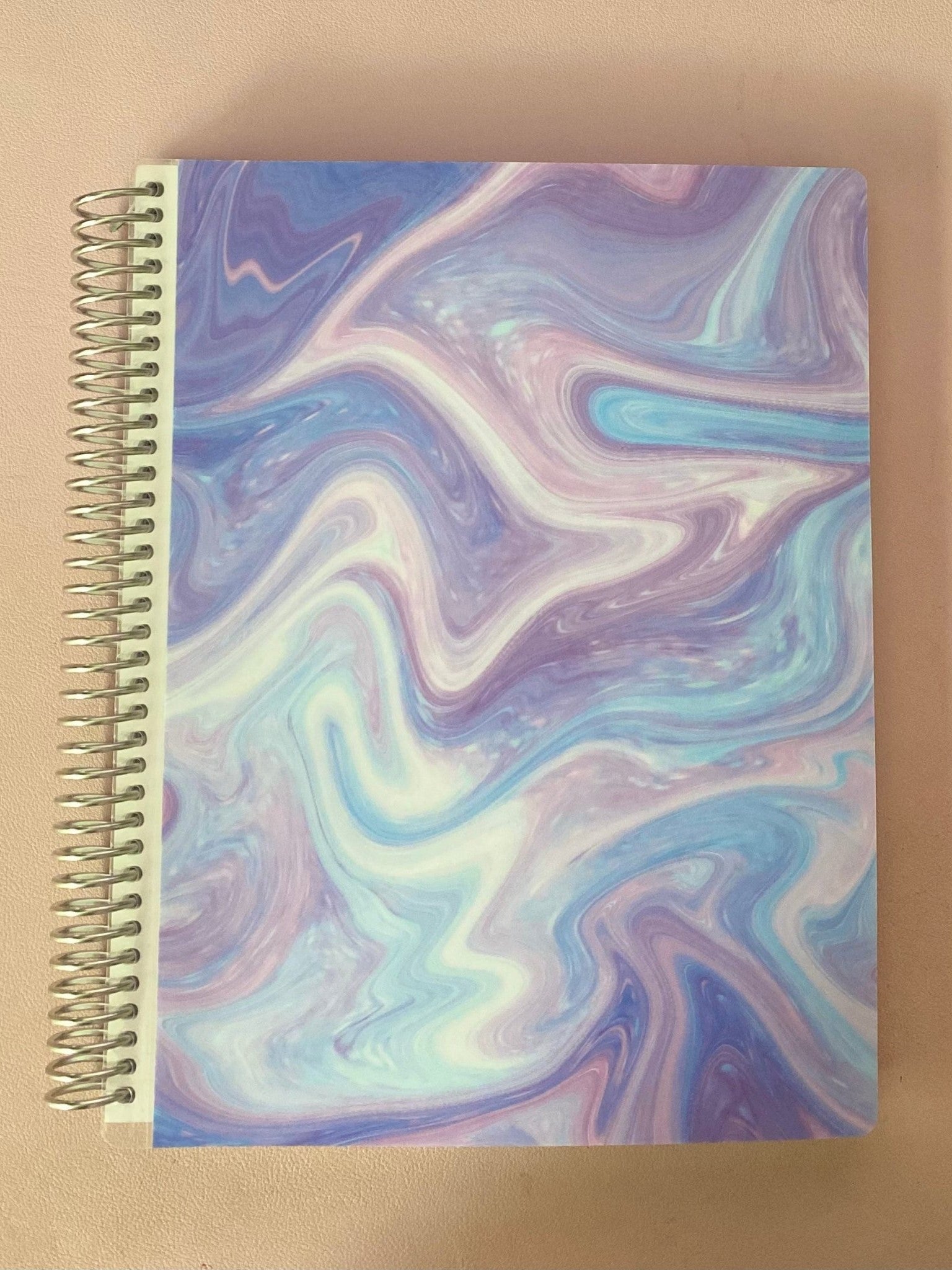 Daily Thoughts Notebook Purple Swirl