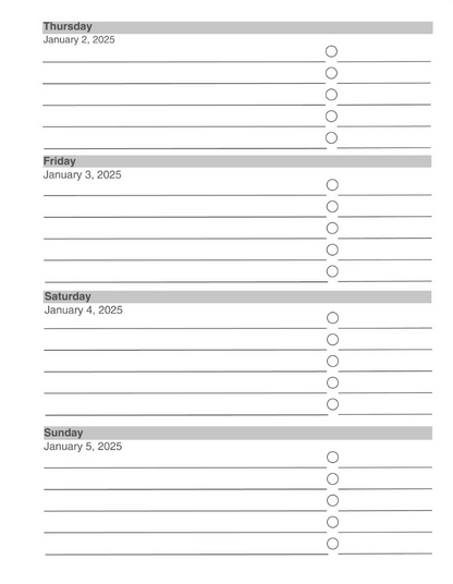 Horizontal Focus Planner: Neutral Flowers