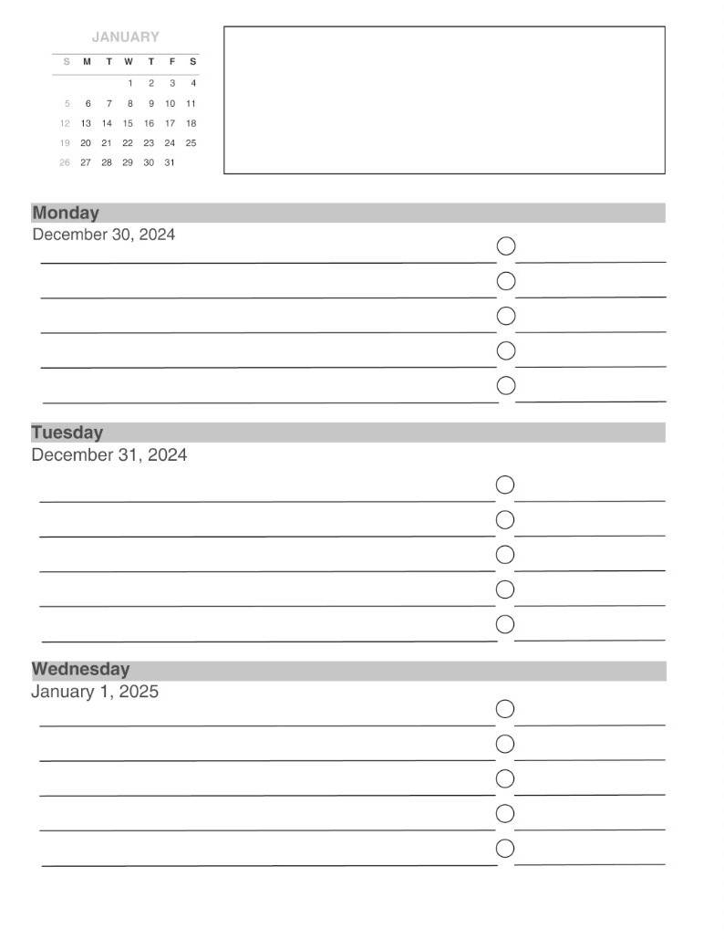 Horizontal Focus Planner: Neutral Flowers