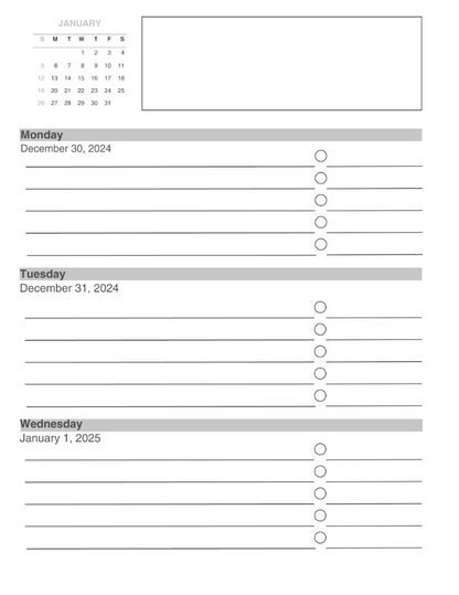 Horizontal Focus Planner: Neutral Flowers