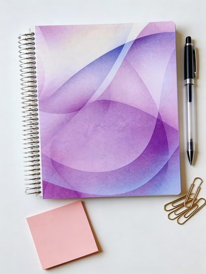 Notebook: Purple Waves