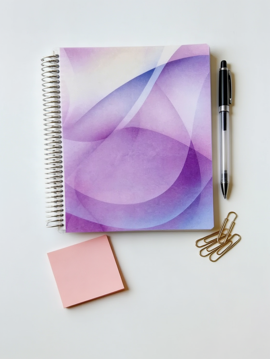Notebook: Purple Waves