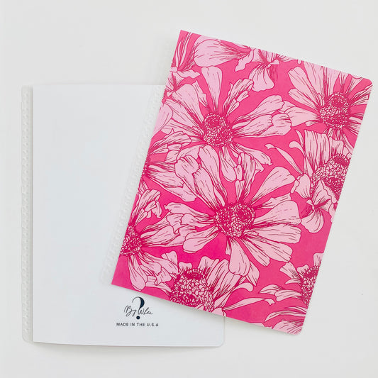 Pink Floral Planner Cover