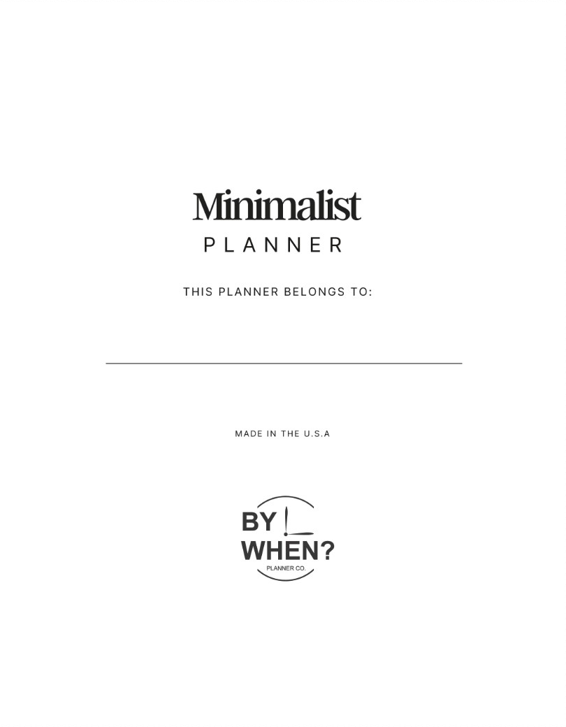 Minimalist Planner: Purple and Gold