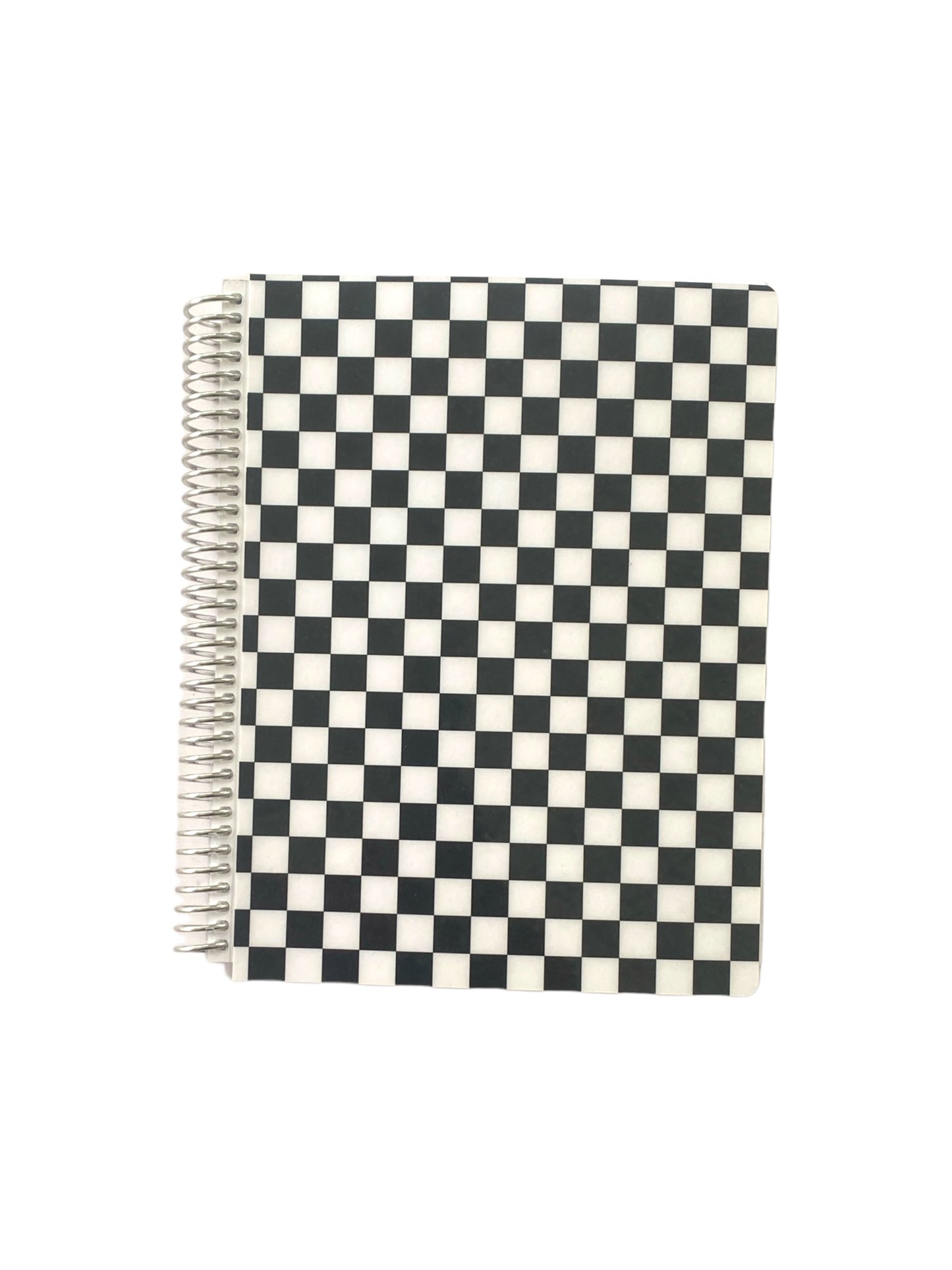 Lined Notebook: Black checkered