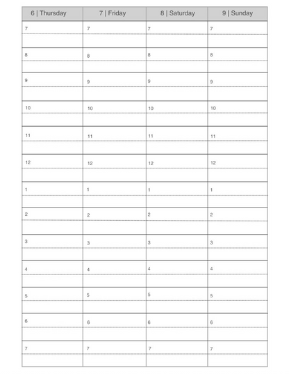Vertical Focus Planner: Neutral Swirls