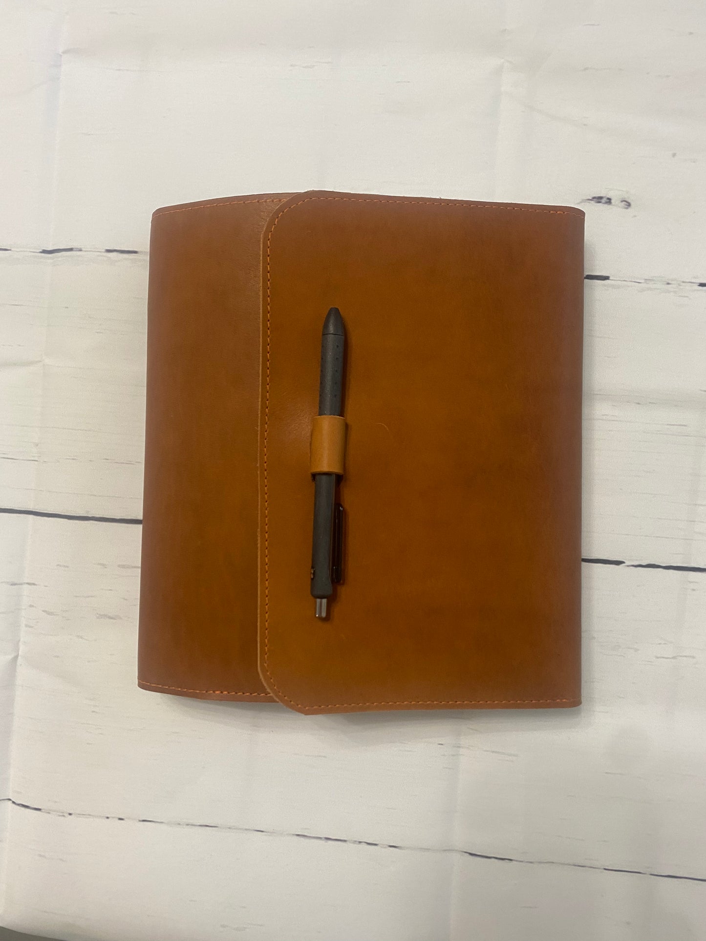 Leather Planner Folio: Tan