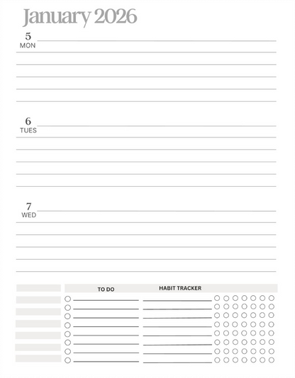 Minimalist Planner: Purple and Gold