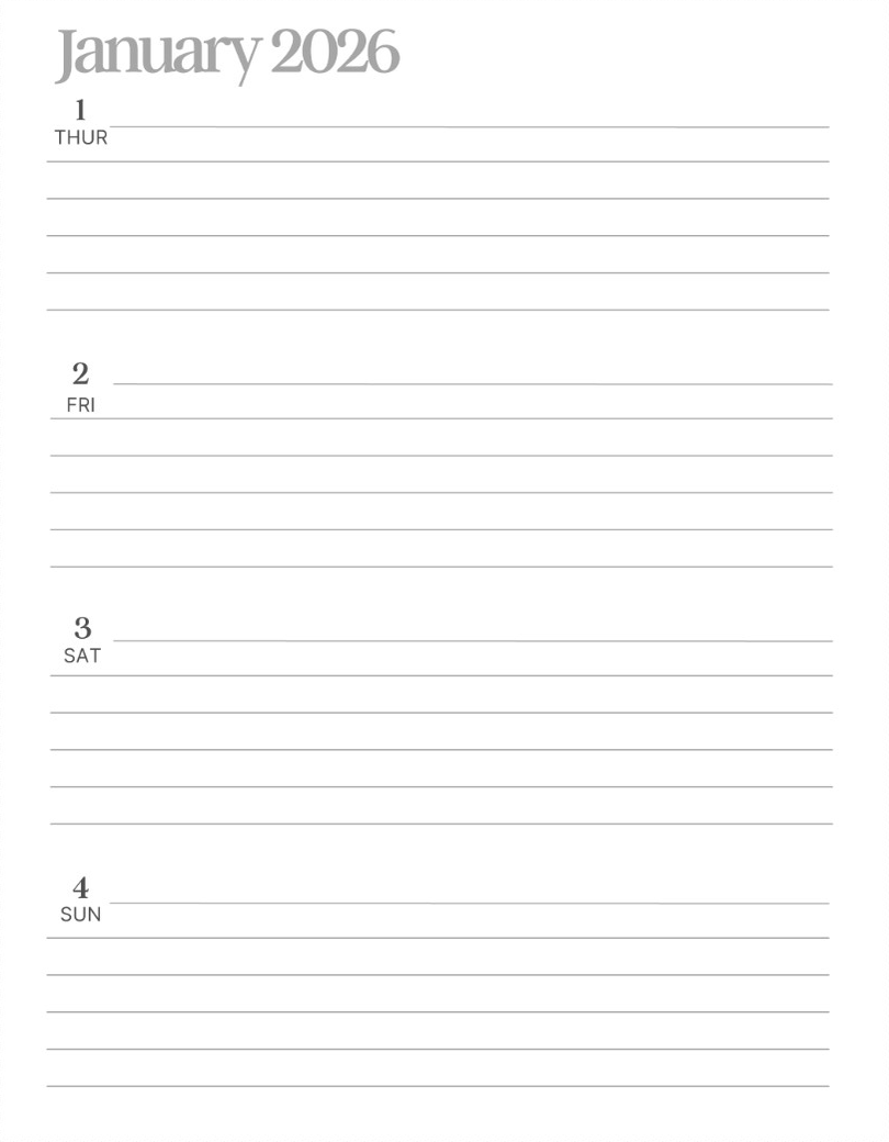 Minimalist Planner: Purple and Gold