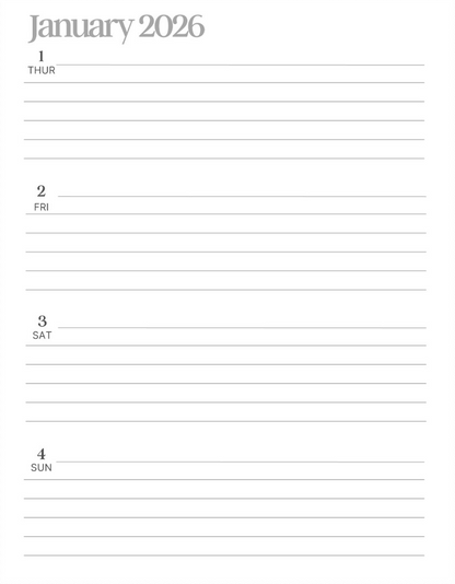 Minimalist Planner: Purple and Gold