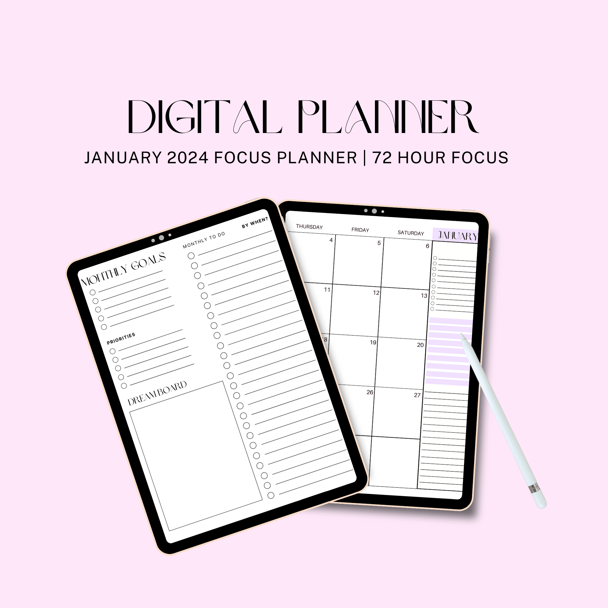 Focus Planner Digital Download: January 2024-December 2024