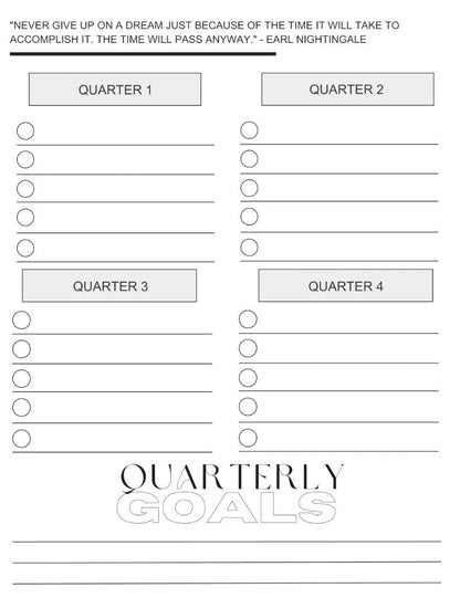 Goal Setting Planner: Black - By When? Planner Co.