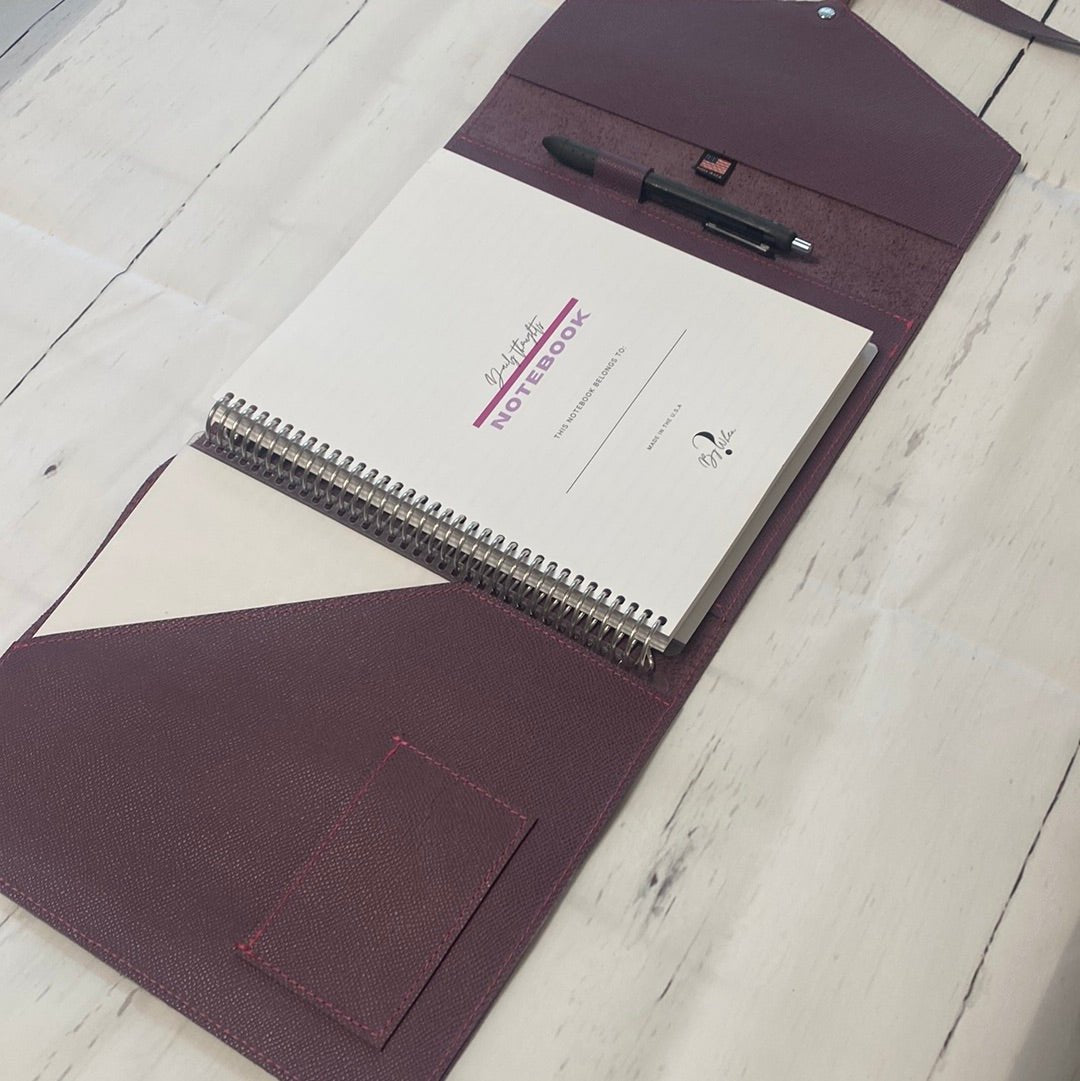 Leather Notebook Folio: Purple - By When? Planner Co.