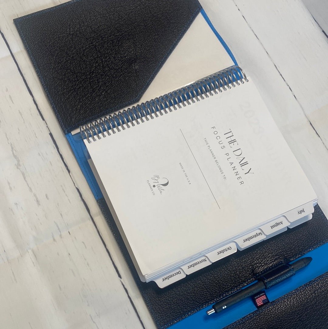 Leather Planner Folio: Black - By When? Planner Co.