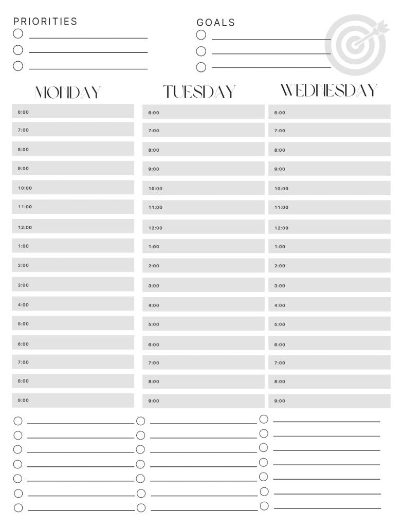 The Daily Focus Planner: Purple Waves - By When? Planner Co.