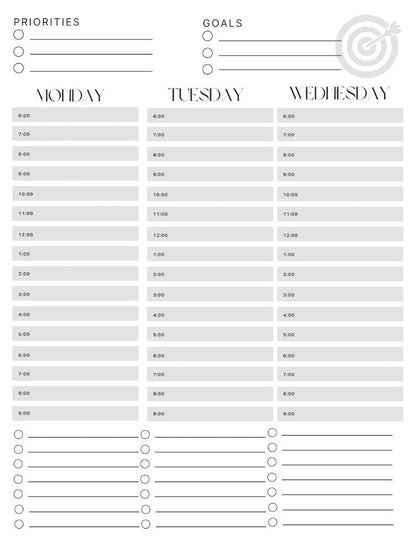 The Daily Focus Planner: Purple Waves - By When? Planner Co.